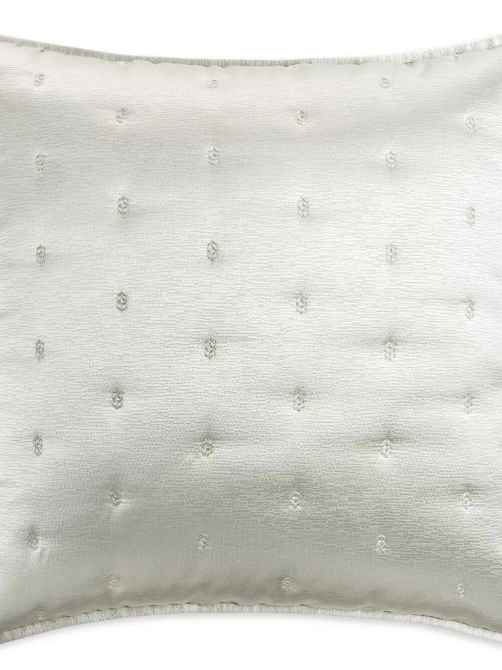 Hudson Park Nouveau Quilted EURO Sham Silver Color - Retail $150